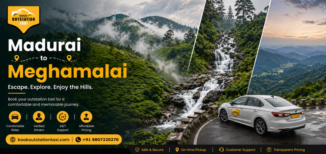 Madurai to Meghamalai Outstation Taxi | Cloud Mountain | Book Now