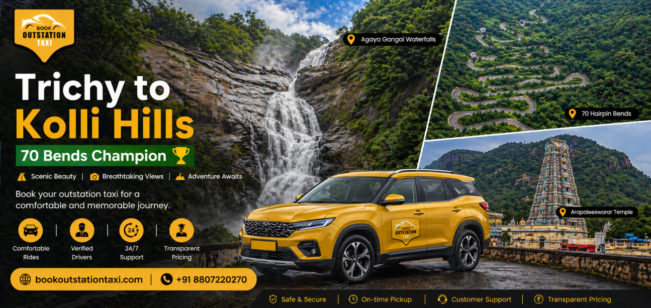 Trichy to Kolli Hills (70 Bends Champion)