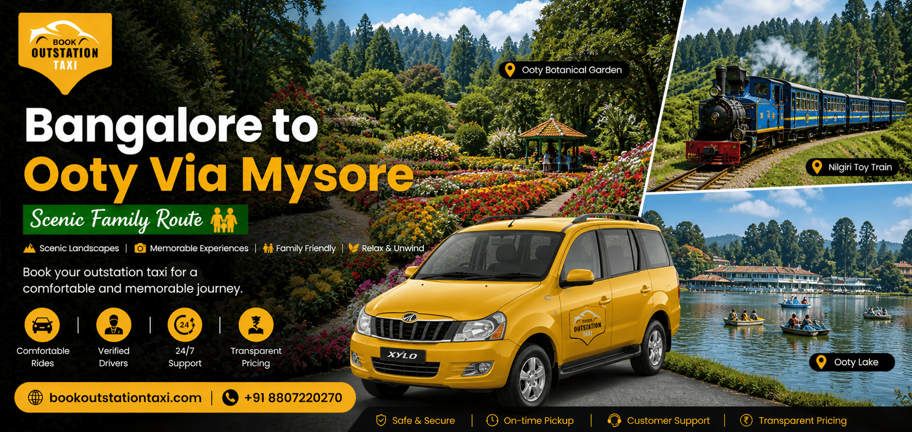 Bangalore to Ooty Outstation Taxi | Summer Family Special 2026