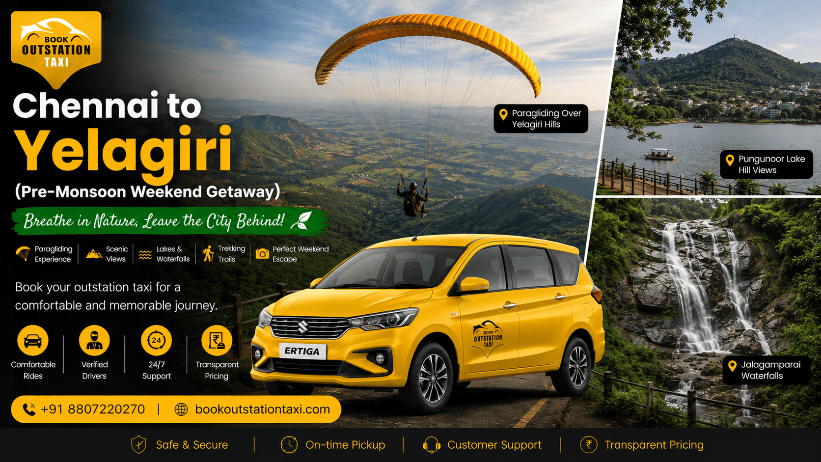 Chennai to Yelagiri Outstation Taxi | Pre-Monsoon Weekend Getaway 2026